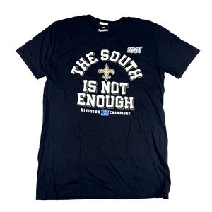 New Orleans Saints NFL "The South Is Not Enough" Shirt Mens M Fanatics Black Tee